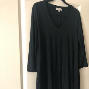 Cotton Knee Length Black Dress♥️